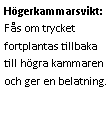 Text Box: Högerkammarsvikt: Fås om trycket fortplantas tillbaka till högra kammaren och ger en belatning. 